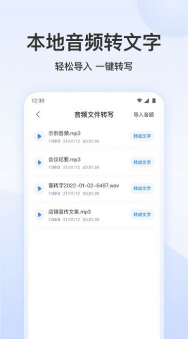王牌录音转文字截图