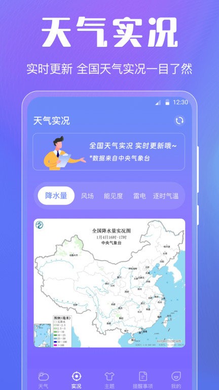 晴天天气预报截图