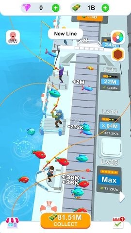 闲散的海上捕鱼截图