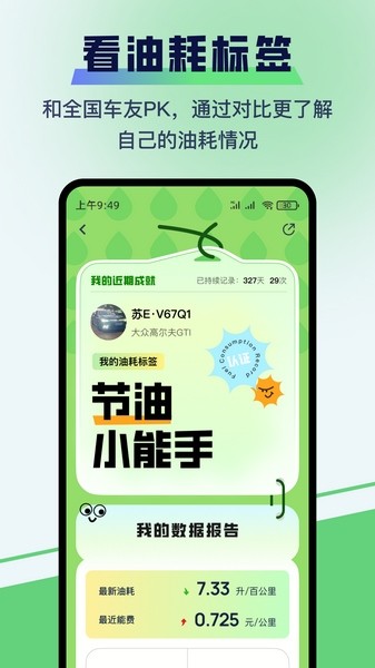 哈利油耗截图