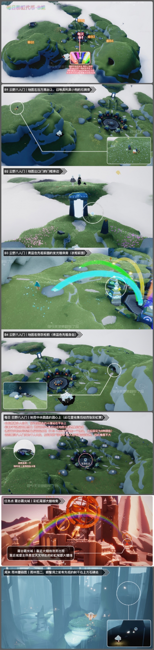 《光遇》7.14彩虹代币位置2023